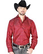 Camisa Roja Jacquard Fina Centenario 43740