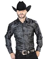 Camisa Jacquard Negra Centenario 43746