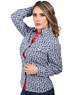 Blusa Vaquera Azul Floreada WD 11-531