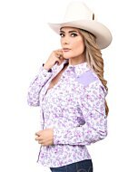 Blusa Vaquera Floreada Morada WD 11-541