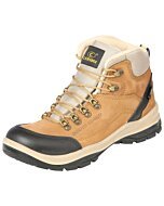 Caribu 44364 men's work shoes with caramel nubuck leather upper, lace-up design, and T.P.U./Phylon outsole.