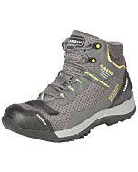 Men's gray and black work shoes by Caribu, featuring a textile/synthetic upper, durable rubber and phylon outsole, and modern design, model 44367.