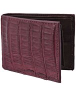 Cartera Piel De Caimán Original WD 10-1696 Vino