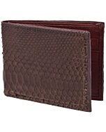 Cartera Billetera De Python Genuino WD 10-1695 Café
