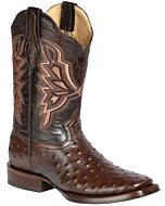 Botas Rodeo Color Café Grabado Avestruz El General 44665
