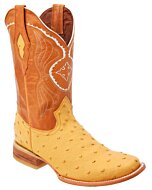 Botas Rodeo Piel Avestruz Clón Color Mantequilla WD 11-306