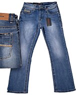 Montero 4627 Light Blue Modern Boot Cut Jeans with Detailed Back Pocket Stitching