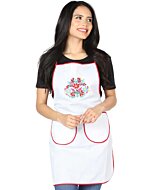 Mandil De Cocina Artesanal Bordado 602965 Blanco