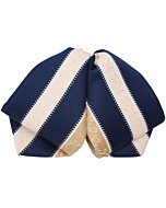 Moño Charro Fino Franjas Color Navy Y Beige WD 11-949