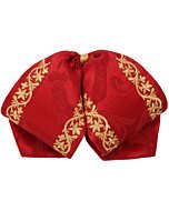 Moño Charro Rojo Fino Bordado Color Oro WD 11-950