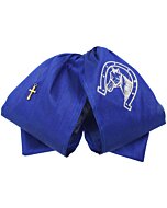 Moño Charro Azul Con Bordado De Herradura Y Caballo WD 11-955