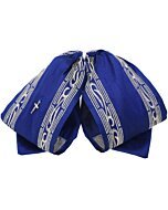 Moño Charro Azul Con Bordado Plata WD 11-956