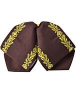 Moño Charro Café Fino Bordado Amarillo WD 11-969