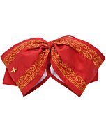 Moño Charro Rojo Económico Con Bordado Oro WD 11-991