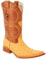 Men's Ostrich Traditional Cowboy Boots WD 11-031 Butter