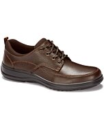 Zapatos Ferrato Confort Para Hombre 100% Piel Color Café Con Agujetas Y Ojal Metálico