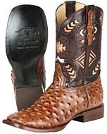 Botas Rodeo Imitación Avestruz Suela De Cuero 51239 Color Shedrón