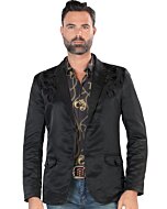 Saco Bordado Para Hombre Moda Montero Negro 2173