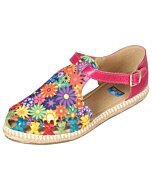 Huaraches Artesanales Para Mujer Matiz 603279 Fuchsia-Multicolor