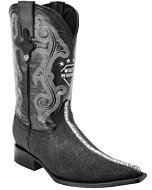 Botas Vaqueras Grabado Mantarraya Negra 3X DW 11-142