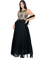 Vestido Largo De Fiesta Color Negro Lamasini 5753