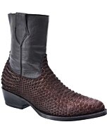 Botines (Skinny Boots) Python White Diamonds Boots 11-006 Café