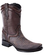 White Diamonds Boots Estilo Grabdo Lizard Color Café, Hechas a mano WD 014