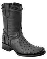 Botas Hudson De Avestruz WD 11-015 Color Negro