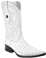 Exotic Coco Belly Cowboy Boots WD 11-036 White