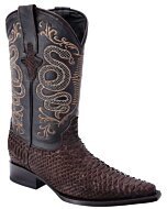 Botas Vaqueras De Python Color Café WD 11-082