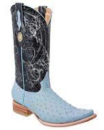 Botas Vaqueras Avestruz WD Boots 211 Baby Blue