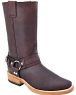 Botas Biker Horma Trompa Color Tabaco WD 11-171