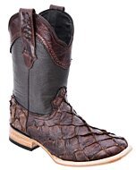 Botas Rodeo Piel Pirarucú-Monster Fish Color Café WD 11-249