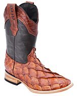 Botas Rodeo Piel De Pirarucú Original Color Cognac WD 11-248