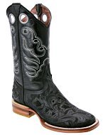 Botas Rodeo Americana Cinceladas Color Negro WD 11-271