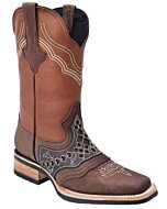 Botas Rodeo Corte Laser Color Café-Miel WD 11-328