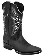 Botas Rodeo Piel Crazy Full Color Negro WD 11-338