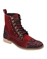Urban Monster Fish Short Boots For Men Burgundy WD 11-403