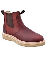 Botines De Trabajo Suela Mil Rayas Color Shedrón WD 11-428