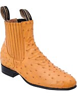 Botines Charros Avestruz Horma Tradicional WD 11-712 Mantequilla