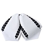 Moño Charro Fino Blanco Diseño Negro WD 11-871