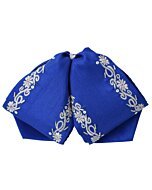 Moño Charro Fino Azul Con Bordado Plata WD 11-966