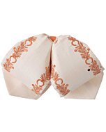 Moño Charro Fino Color Beige Con Bordado Mamey WD 11-974