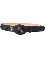 Cinto Vaquero Mezclilla Rasgada Negro WD 11-1561