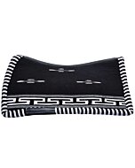 Suadero Cuadrado Tejido Negro Grecas Blancas WD 11-1062