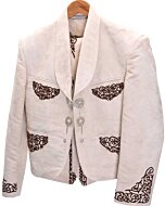 Traje Charro 3 Piezas Beige-Café WD 11-1010