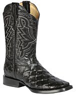 Botas Rodeo Grabado Pirarucu Color Negro El General 44663