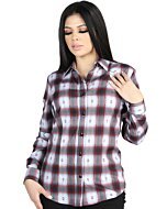 Women's Black and Red Plaid Long Sleeve Western Shirt – El General 44718