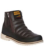 Women's Short Work Boots With Zippers Cliff 35204 Brown