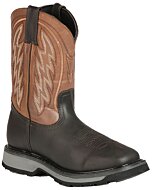 Bota Rodeo Malibu De Trabajo Piel Crazy Color Chocolate 51277